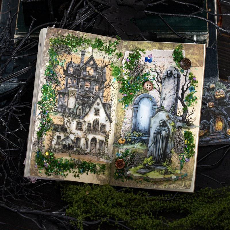 ハロウィン・お化け・カボチャのPETコラージュシール