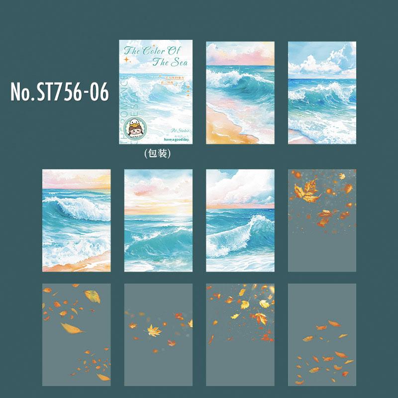 ST756|シール 水面 揺らぎ 浜辺 波 砂浜 水中 プール 海