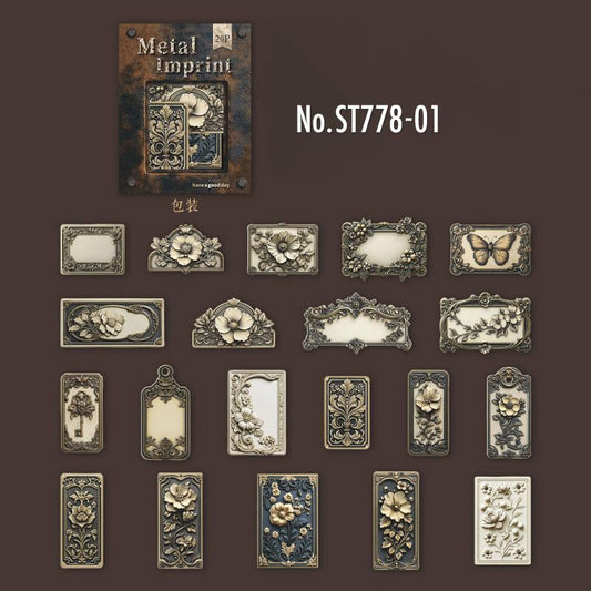 ST778|シール タグ ラベル 金具 メタル