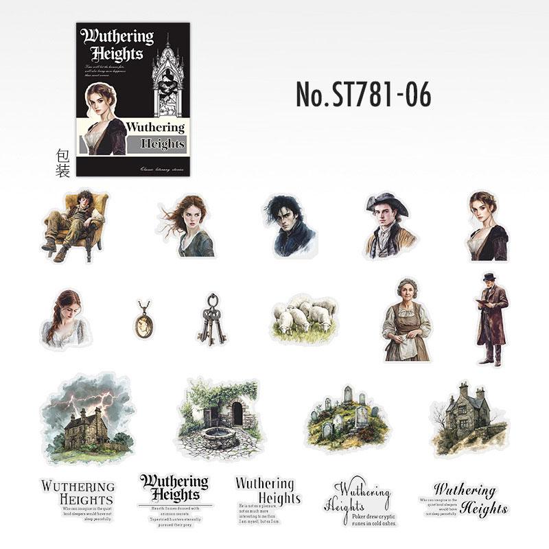 ST781|シール 人物 女性 男性 中世ヨーロッパ 欧州