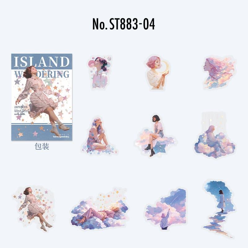 ST883|人物 女性 女の子 ハート 夢
