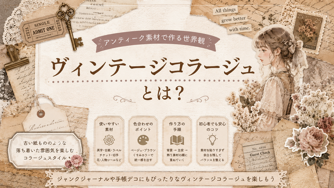 ヴィンテージコラージュとは？アンティーク素材で作る世界観