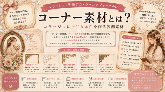 コーナー素材とは？コラージュに上品な余白を作る装飾素材