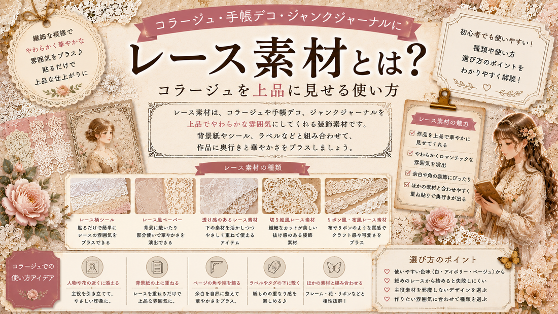 レース素材とは？コラージュを上品に見せる使い方