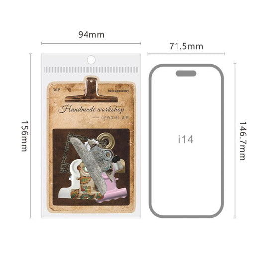 NS189｜紙物素材 鍵 クリップ リボン 小物