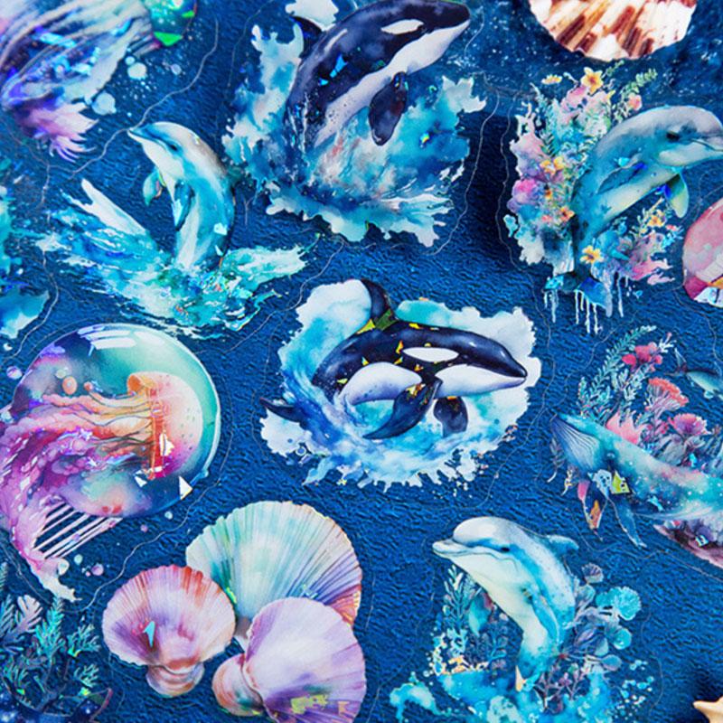 ST220｜シール 動物 海の生物 イルカ クラゲ クジラ シャチ – Memento