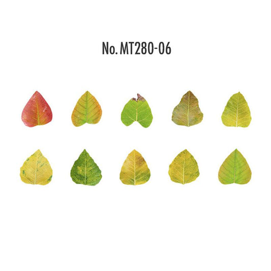葉っぱ・紅葉・銀杏のカットライン入りロールシール