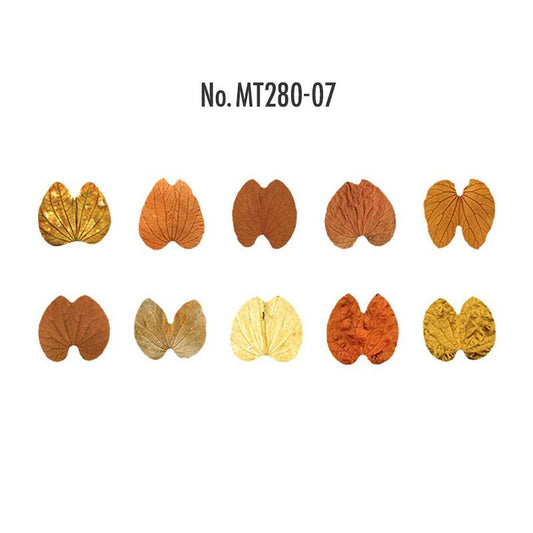 葉っぱ・紅葉・銀杏のカットライン入りロールシール