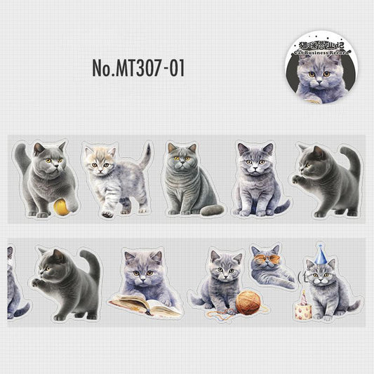 動物・猫・写真のカットライン入りPETロールシール