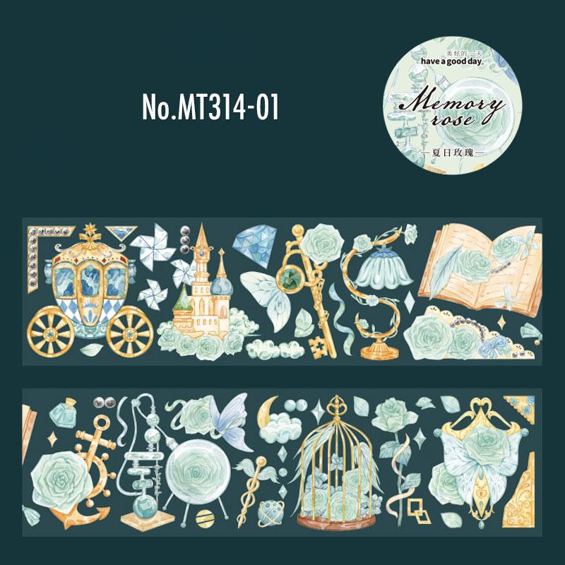MT314 バラ ローズ かわいい 薔薇 小物 PET マステ ロールシール – Memento