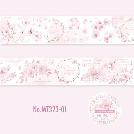 花・パステルのPETロールシール