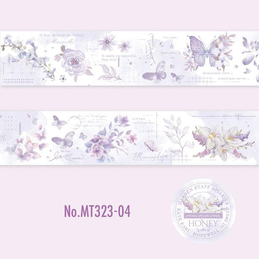 花・パステルのPETロールシール