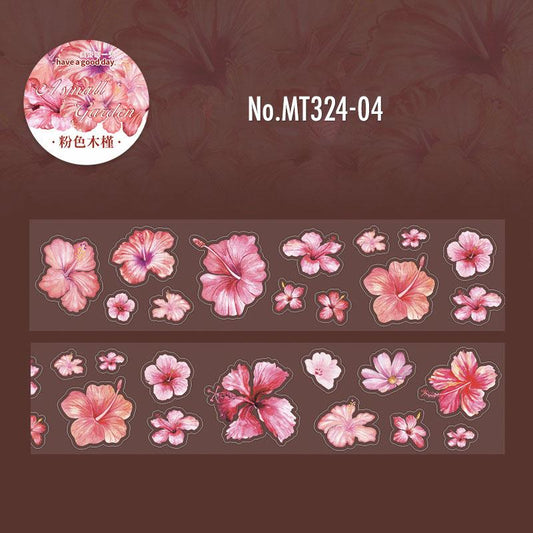 花・四葉・クローバーのカットライン入りPETロールシール