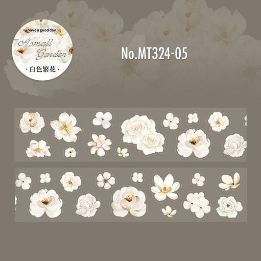 花・四葉・クローバーのカットライン入りPETロールシール