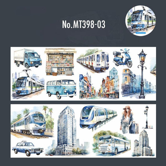 旅行・列車・街並みのロールシール