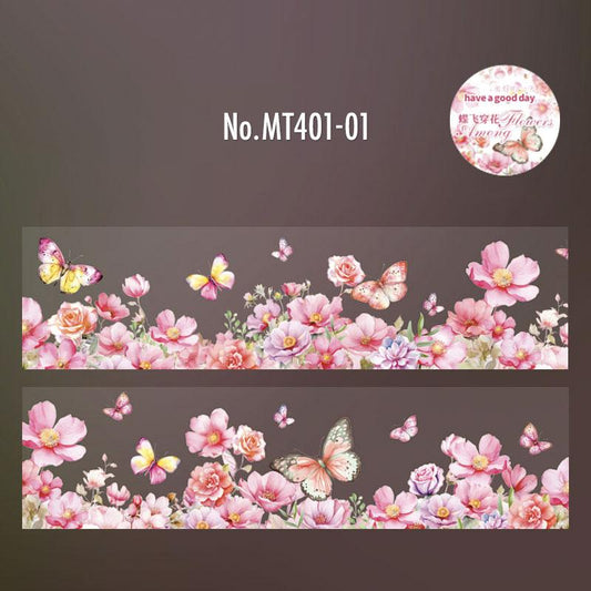 MT401｜花 蝶 蝶々 帯