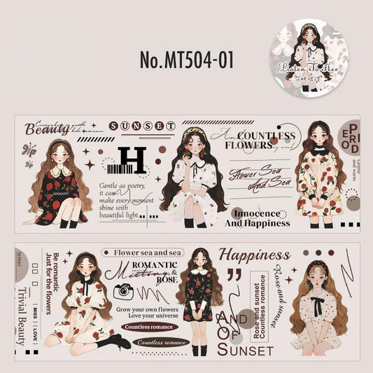 MT504｜人物 女性 女の子 かわいい 英字 英語 フレーズ ファッション
