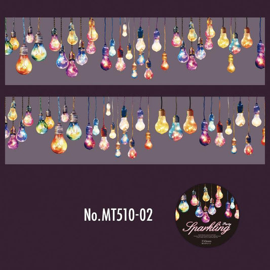 電球・明かり・ライトのカットライン入りPETロールシール