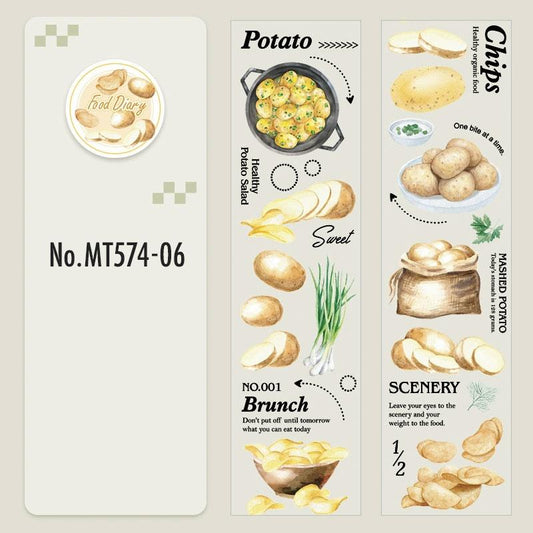 野菜・トマト・人参のカットライン入りPETロールシール