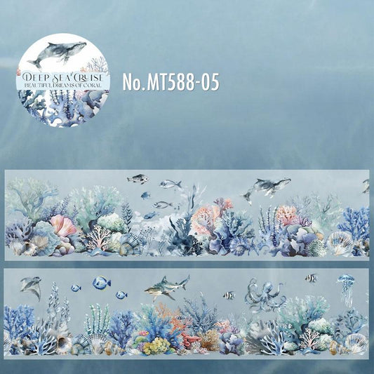 海中・魚・珊瑚のPETロールシール