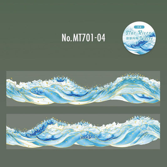 夏休み・海水浴・波のPETロールシール