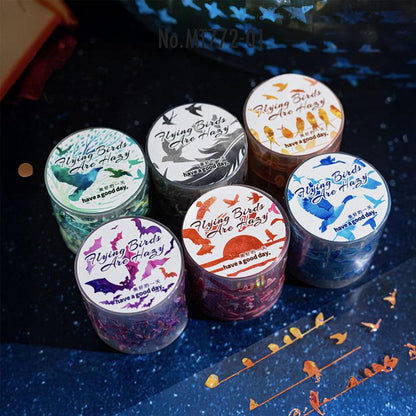 MT772｜鳥 シルエット 影 ツバメ 白鳥 コウモリ 蝙蝠 渡り鳥