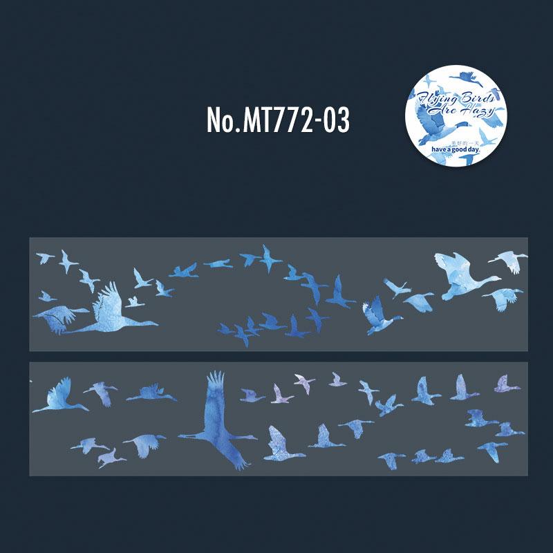 MT772｜鳥 シルエット 影 ツバメ 白鳥 コウモリ 蝙蝠 渡り鳥