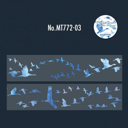 MT772｜鳥 シルエット 影 ツバメ 白鳥 コウモリ 蝙蝠 渡り鳥