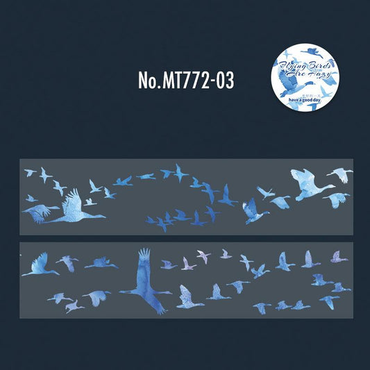 鳥・シルエット・影のPETロールシール