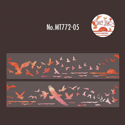MT772｜鳥 シルエット 影 ツバメ 白鳥 コウモリ 蝙蝠 渡り鳥