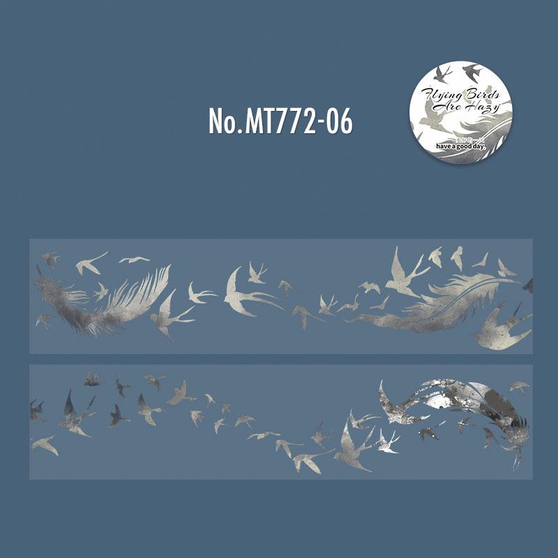 MT772｜鳥 シルエット 影 ツバメ 白鳥 コウモリ 蝙蝠 渡り鳥