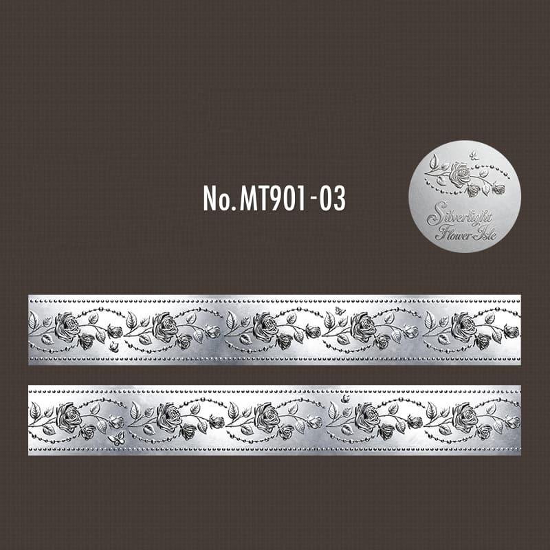 MT901｜銀箔 錫箔 鳥 バラ 花 蔦 植物 装飾 飾り アクセント