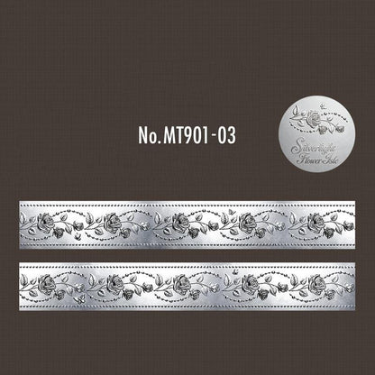 MT901｜銀箔 錫箔 鳥 バラ 花 蔦 植物 装飾 飾り アクセント