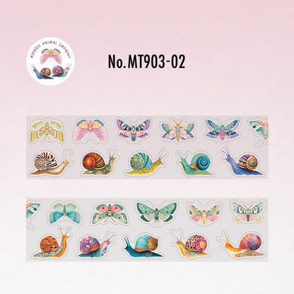 MT903｜動物 アート ネコ 蝶 カタツムリ イヌ 魚 ゾウ 貝 ヒトデ