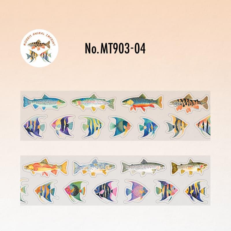 MT903｜動物 アート ネコ 蝶 カタツムリ イヌ 魚 ゾウ 貝 ヒトデ