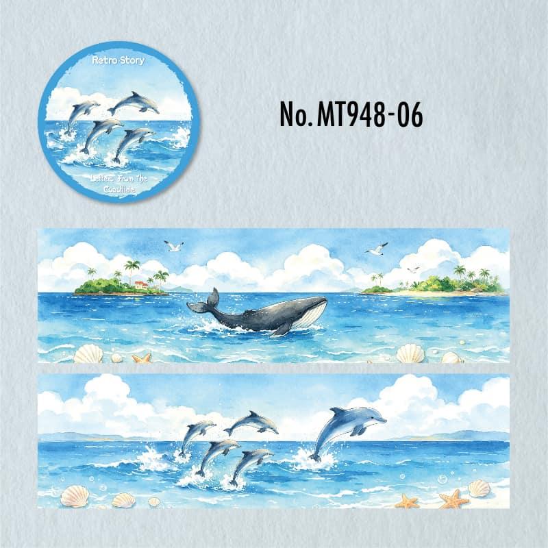 MT948｜海 灯台 港町 波 カモメ 橋 イルカ クジラ