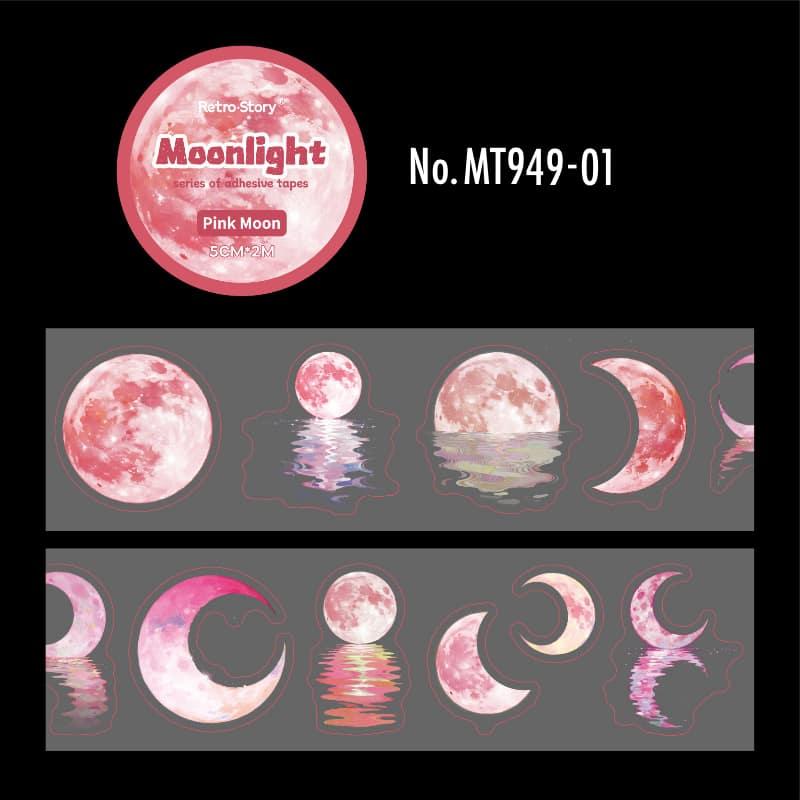 MT949｜月 三日月 満月 月光 水面 反射