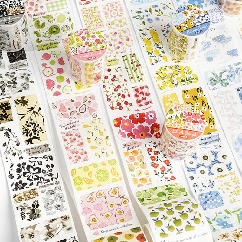 飾り・植物・花のカットライン入りロールシール