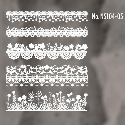 レース・薔薇・蝶のコラージュ素材