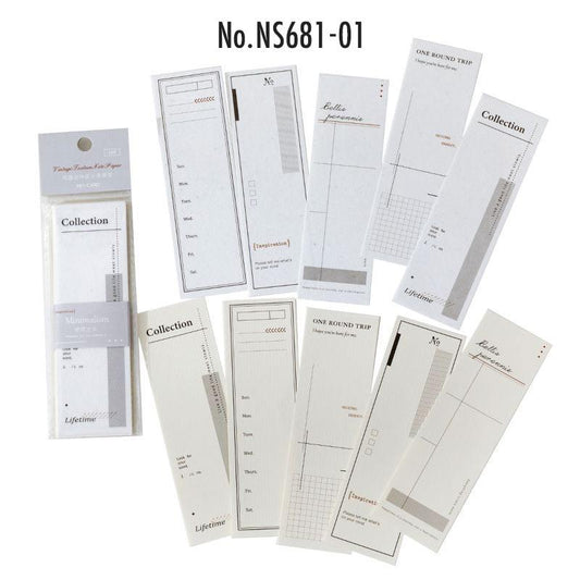 NS681｜タグ ラベル メモ チケット フレーム 枠 レシート 伝票