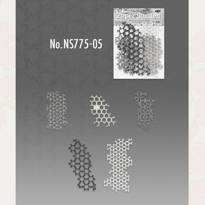 NS775｜網 ネット ステンシルシート 幾何学模様 ハート 装飾