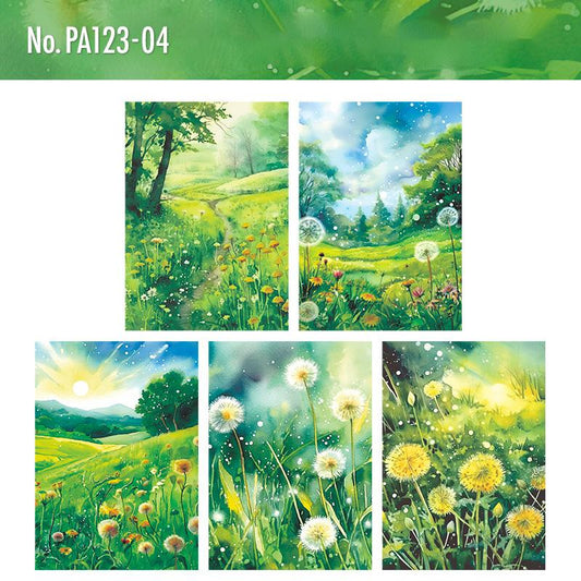 幻想的・風景のコラージュ素材紙