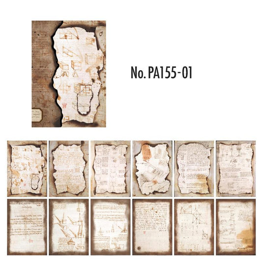 PA155｜紙物素材 手紙 英字新聞 楽譜
