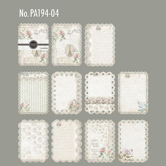レース・手紙のコラージュ素材紙