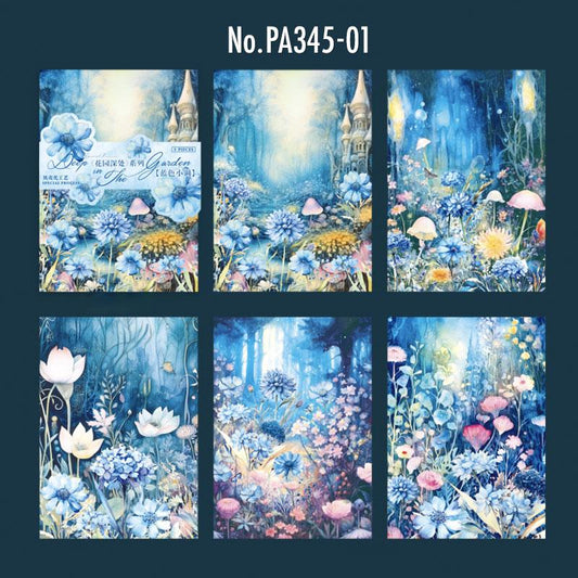 花・風景のコラージュ素材紙