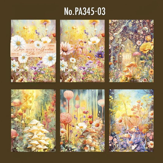 花・風景のコラージュ素材紙