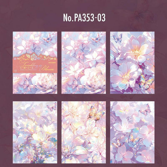 花・蝶々のコラージュ素材紙