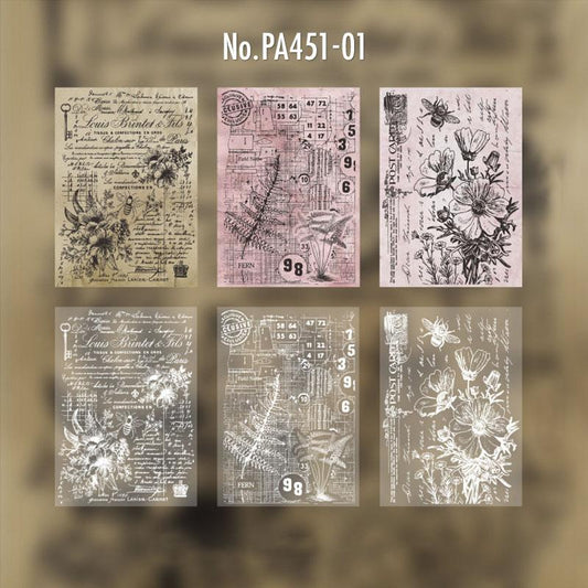PA451｜紙物素材 水面 クラゲ 海 波 硫酸紙