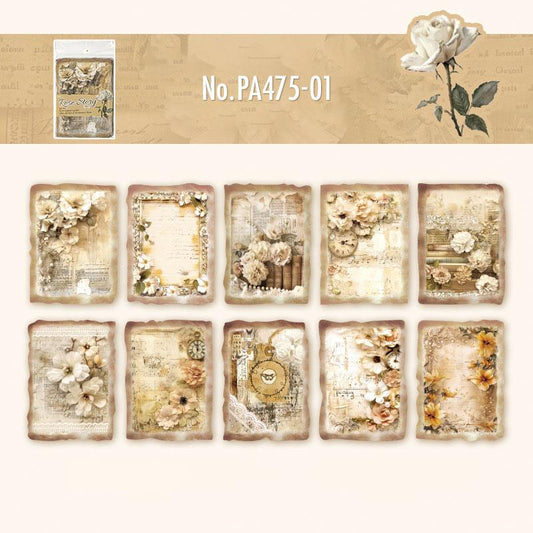 PA475｜紙物素材 薔薇 バラ ローズ 花