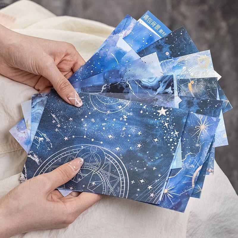 宇宙・星・月のコラージュ素材紙 14枚入｜PA479｜Memento
